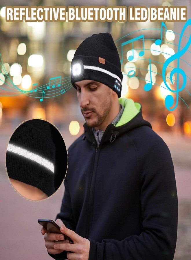 Wmcaps قبعة شتوية عاكسة للضوء مزودة بسماعات بلوتوث وإضاءة، من Wmcaps، لون أصفر فسفوري، هدية مثالية للرجال والآباء. - Image 2